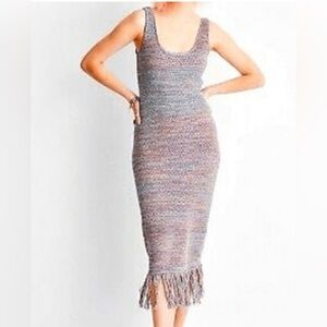 Chic Multicolor Knit Maxi Dress‎